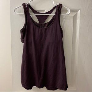 Lululemon Maroon Built In Bra Tank